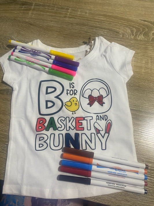 Easter colouring in T-shirts