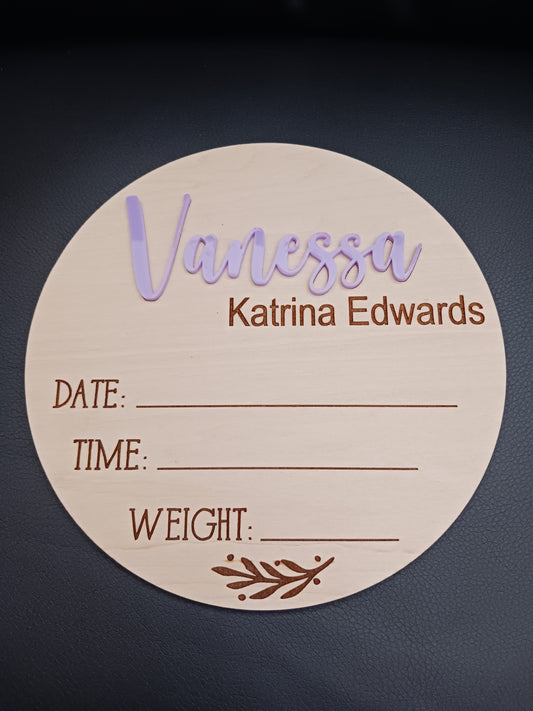 Baby Announcement Board