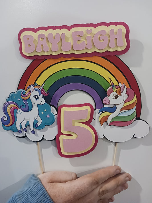 Layered Card Cake Topper